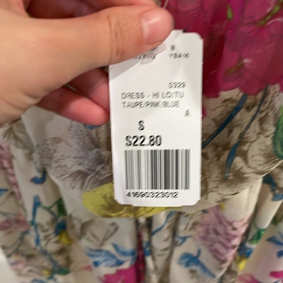 Womens New Forever 21 Hi-Low Strapless Tube Floral Chiffon Dress - Picture 4 of 6